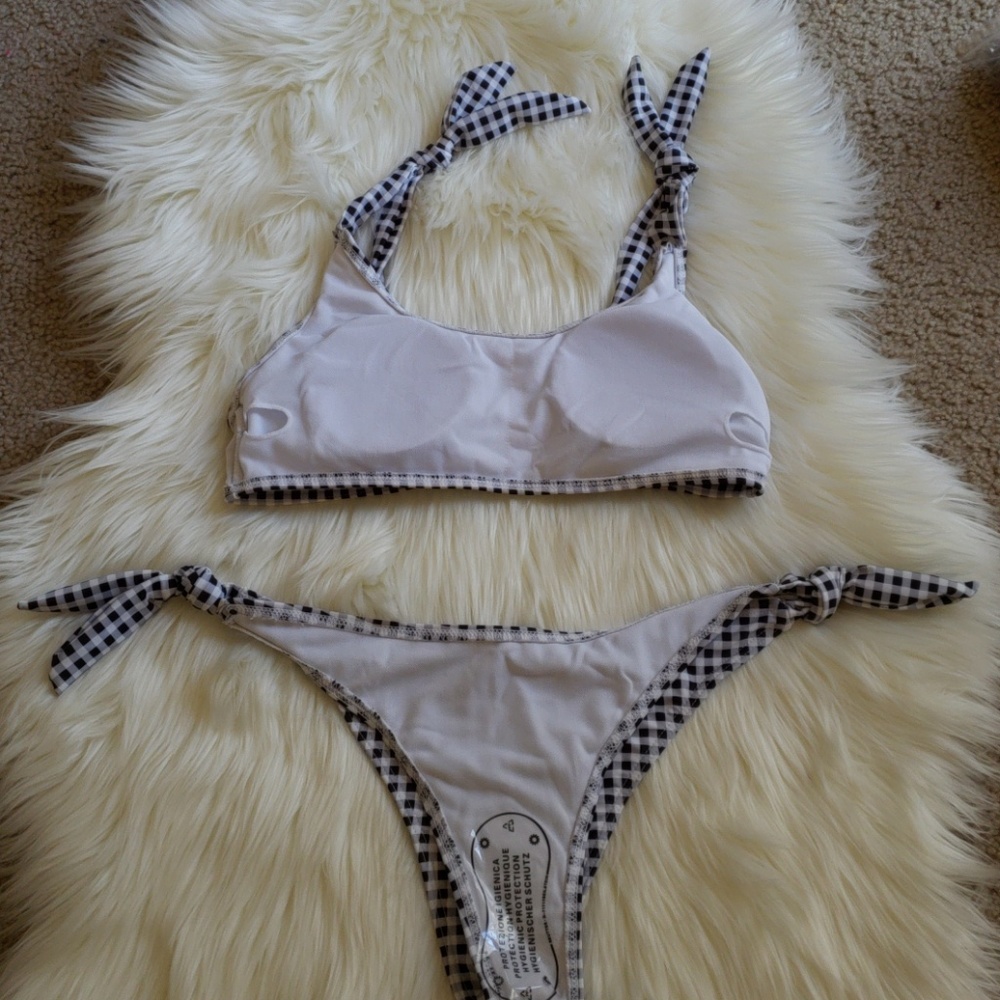 Last L!!! Gingham bandeau bikini set - Picture 6 of 6